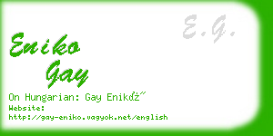 eniko gay business card